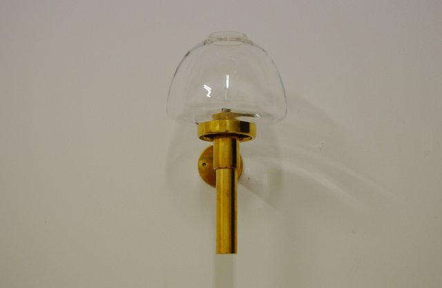 Vintage Wall Mounted Brass And Glass Candle Holder By Hans Agne Jakobsson For At Pamono - Wall Mounted Candle Lanterns Uk