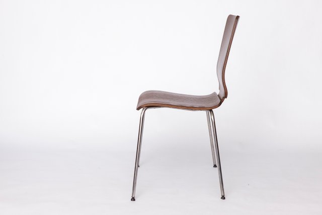 Vintage Gilbert Stackable Dining Chair in Teak Plywood Seat with