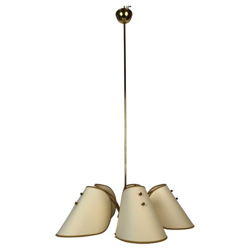 Vintage Austrian Brass Chandelier, 1960s for sale at Pamono