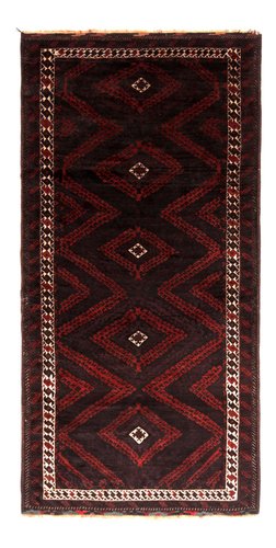 Tapis Persan Baluch Rouge Vif Ancien - Pièce Unique Et Authentique