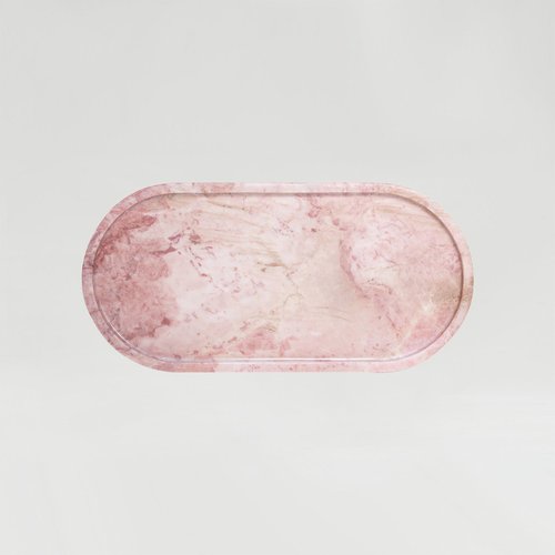Pink Marble Oval Tray from Kiwano Concept for sale at Pamono