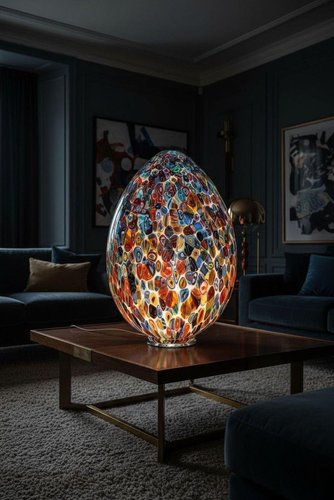 Ei Lampe aus Muranoglas von 1295 Murano bei Pamono kaufen