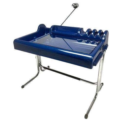 Bac de rangement de bureau - HERLITZ - 50033966 - Plastique - Bleu