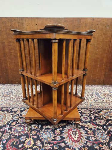 antique-rotating-bookshelf-in-
