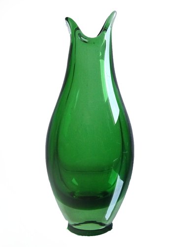 Grüne Glasvase, 1950er bei Pamono kaufen