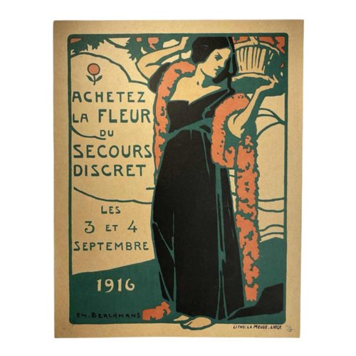 Art Nouveau Buy the Flower of Discreet Help Lithograph Poster by Émile ...