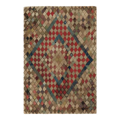 Numismatic Rugs Antique Hooked Rug with Geometric Medallions and Pattern for sale at Pamono