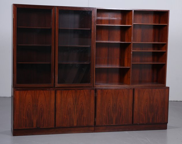 Mid Century Danish Rosewood Wall Unit From Omann Jun
