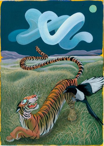 Nico Pearleyes, Tiger Magpie and Surreal Sky, Minhwa, 2024