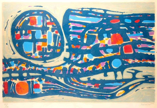 Alfred Manessier, La Route, Lithograph, 1958 for sale at Pamono