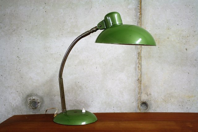 green desk lamp