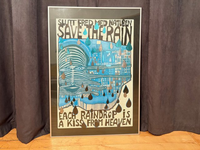 Save the Rain Poster by Friedensreich Hundertwasser, Austria