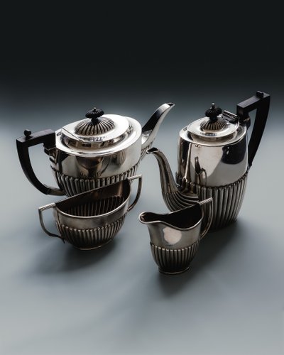 Sheffield Silver-Plated Tea and Coffee Set, 1950s, Set of for