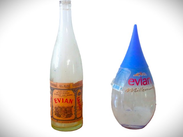 Water Bottles from Evian, 2000, Set of 2 for sale at Pamono
