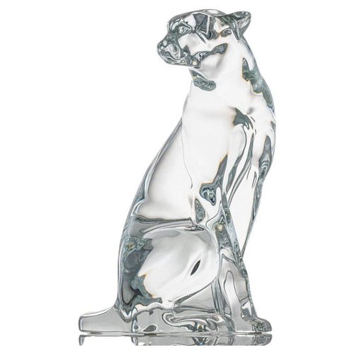 Large Crystal Leopard from Baccarat, France, 1990s for sale at Pamono