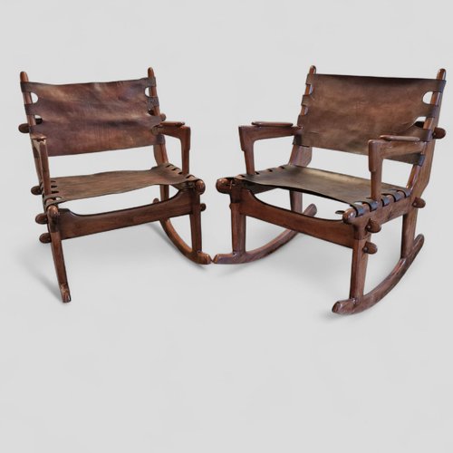 Rocking Chairs attributed to Angel I. Pazmiño for Muebles De Estilo ...