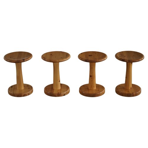 スツール Rainer Daumiller Pine Stool 1970s Mid-Century Danish Pine Stools or Pedestals by Rainer Daumiller