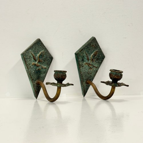 Tiradores Y Escudos Art Nouveau Latón Antiguo Patinado (pequeños) Para Muebles
