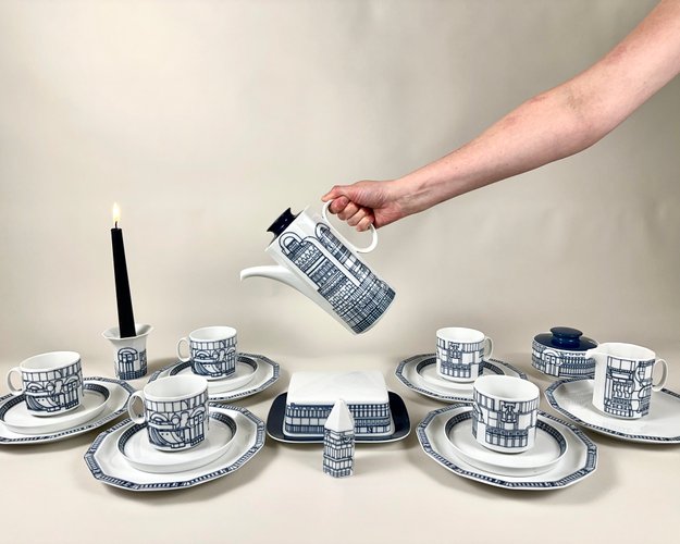 Paolozzi Tea Set Vintage Dinnerware Set by Eduardo Paolozzi for Rosenthal, 1970s, Set of ...