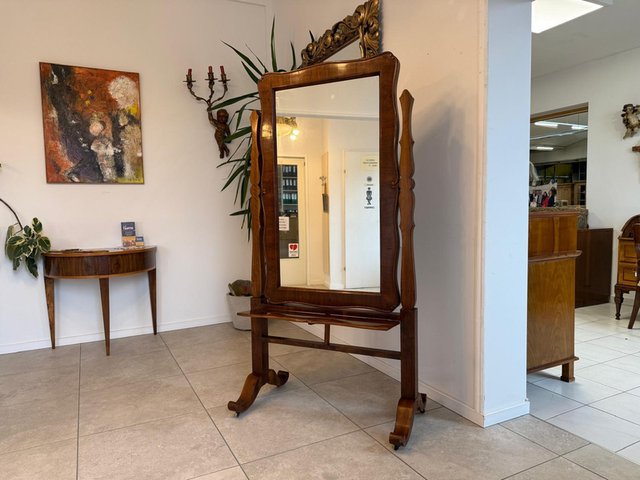 journalstandardFurniture OLD ELMMIRROR 鏡 antique-biedermeier-walnut-