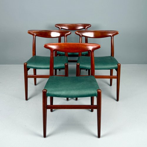 Teak W2 Chairs by Hans J. Wegner for C.M. Madsen, Denmark, 1960s