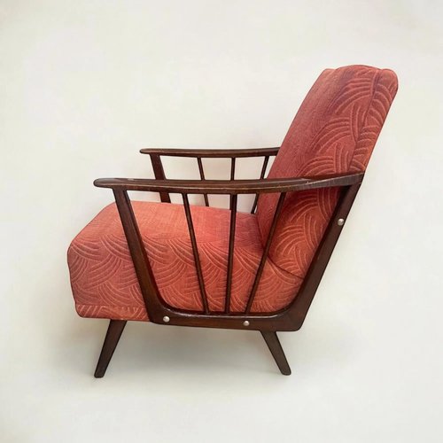 Vintage Cocktailsessel mit Armlehnen aus Nussholz, 1950er bei Pamono kaufen