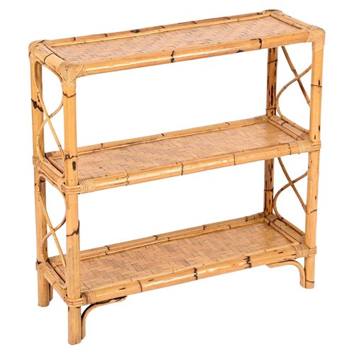 Maison Riviera Rattan Console Table French Riviera Étagère or Console Table in Bamboo and Rattan, Italy ...
