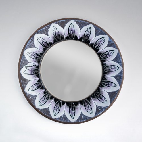 Ceramic Mirror by Alingsås Keramik, Sweden, 1960s for sale at Pamono