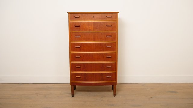 Vintage Danish Teak Chest of Drawers for sale at Pamono