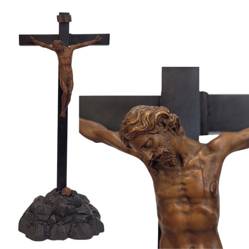 Christ Crucified Following Guglielmo Della Porta, 1800s, Wood