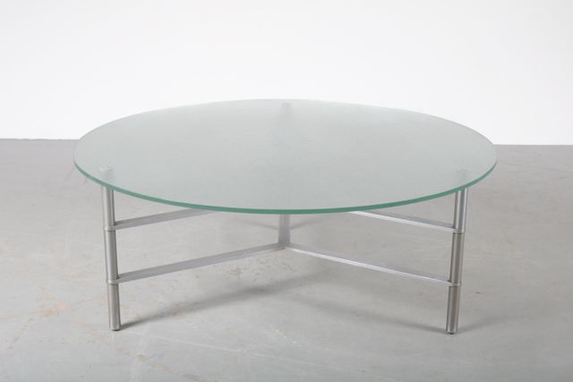 Round Glass Coffee Table 1960s For At Pamono