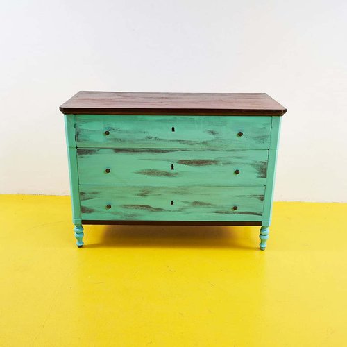 Vintage Mint Green Chest of Drawers for sale at Pamono