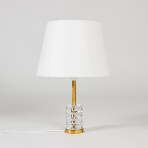 crystal and brass table lamps