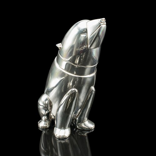 American Art Deco Silver-Plated Polar Bear Cocktail Shaker, 1930