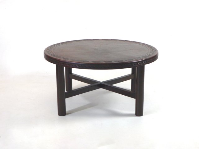 Vintage Circular Coffee Table 1970s