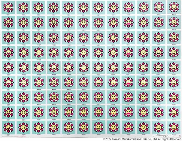 Takashi Murakami, 108 Earthly Temptations, 2022, Silkscreen for