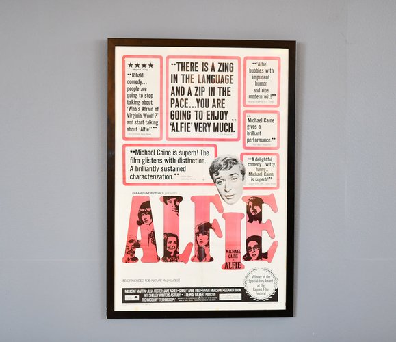 Affiche Originale De Film Français Alfie Avec Michael Caine - Grande Affiche Vintage, Cinéma Collection