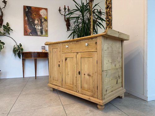 Antiker rustikaler Wickeltisch oder Kommode aus Holz bei Pamono kaufen