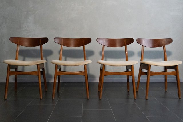 CH30 Chairs by Hans J. Wagner for Carl Hansen, 1960s, Set of 4 for 