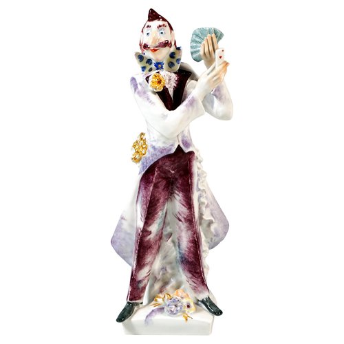 Circus Magician with Cards attributed to Peter Strang for Meissen
