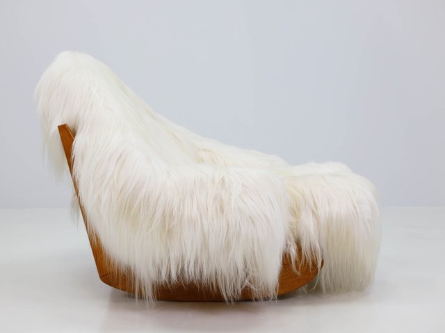 Pink Goat Rocking Chair Large Tibetan Goat Fur Yeti Rocking Chair by Mario Scheichenbauer for ...