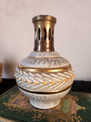 Lampe Berger Breugnot En Grès Céramique Beige - Diffuseur De Parfum - France