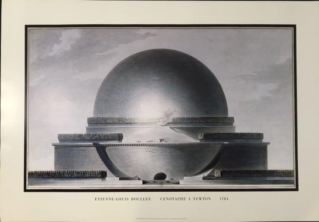 Cenotaph à Newton Poster by Étienne-Louis Boullée, 1784 for sale