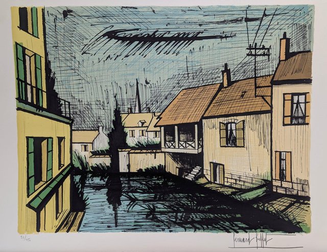 Bernard Buffet, Arpajon, 1985, Lithograph for sale at Pamono