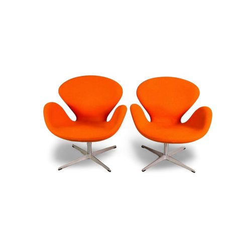 1人掛けソファ yuki SWAN CHAIR ORANGE swan-chair-with-orange-