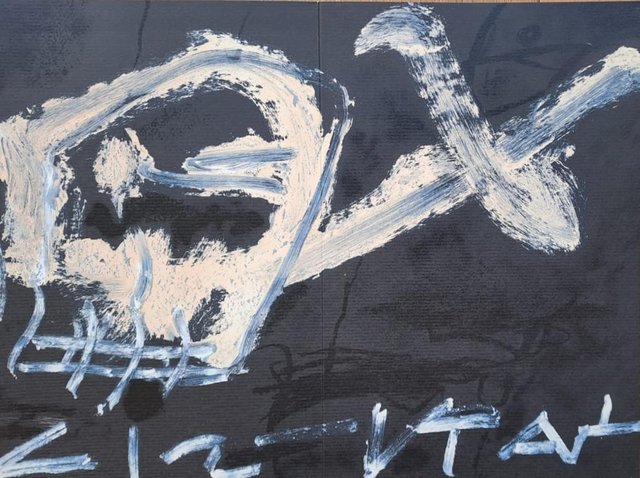 Lithographie Originale Limitée Antoni Tàpies 1968 - Abstraite, Encadrée Galerie