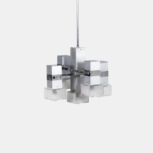 Pendentif Vintage Années 70 - Cube Géométrique En Argent Sterling Et Os, Unisexe