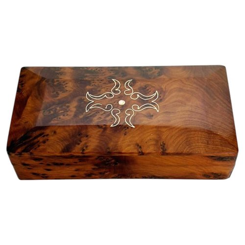 Boîte Rectangulaire En Bois Décorée - Idéale Pour Rangement Ou Décoration - Occasion