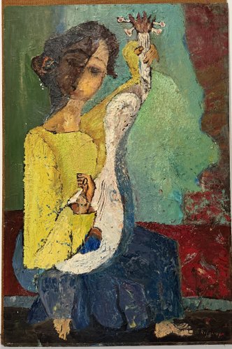 Alfred Rogoway, Composición figurativa, 1960, Pintura al óleo en venta ...