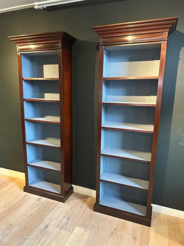 Antique Open Bookcases, 1890s, Set of 2 for sale at Pamono